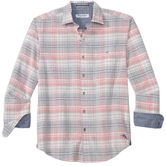 Tommy Bahama Other - Tommy Bahama Men's Big and Tall 3XLT Denimblau Coastline Cord Carmel Plaid Shirt